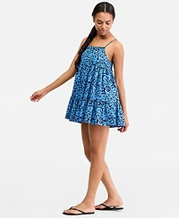 O'Neill Women's Square Neck Rilee Printed Coverup Dress