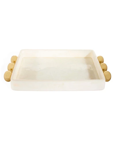 Jonathan Adler Fontana Marbleized 21" Acrylic Tray