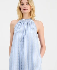 T Tahari Women's Halter Neck A-Line Maxi Dress