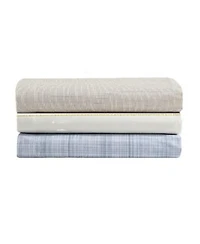 Calvin Klein Printed Washed 200 Thread Count Cotton Percale Sheet Set