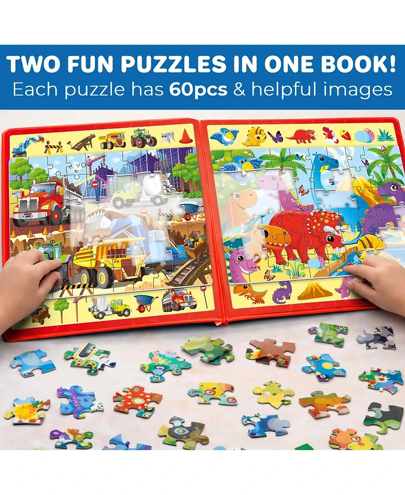 Quokka Magnetic Puzzles for Toddlers 3-5 – Search and Find 2 Pack, 60 Pieces Each