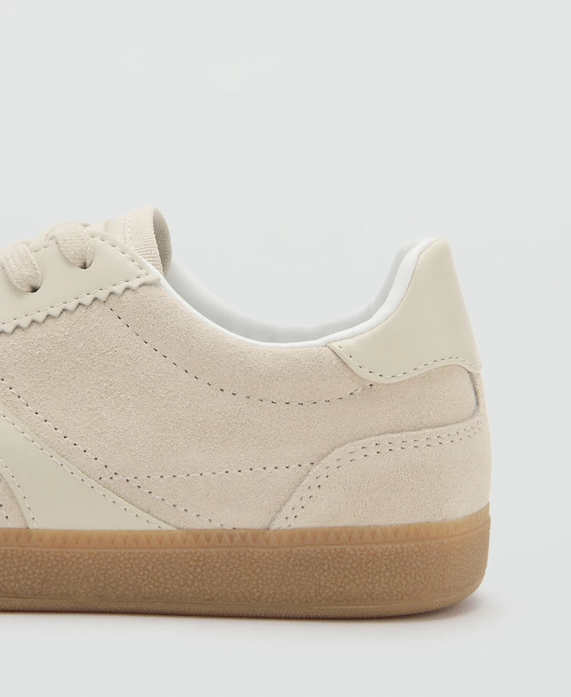 Mango Women's Leather Mixed Sneakers