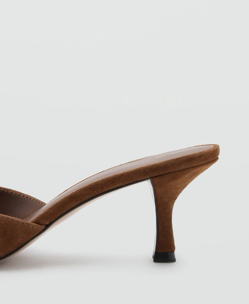 Mango Women's Suede Funnel-Heel Sandals