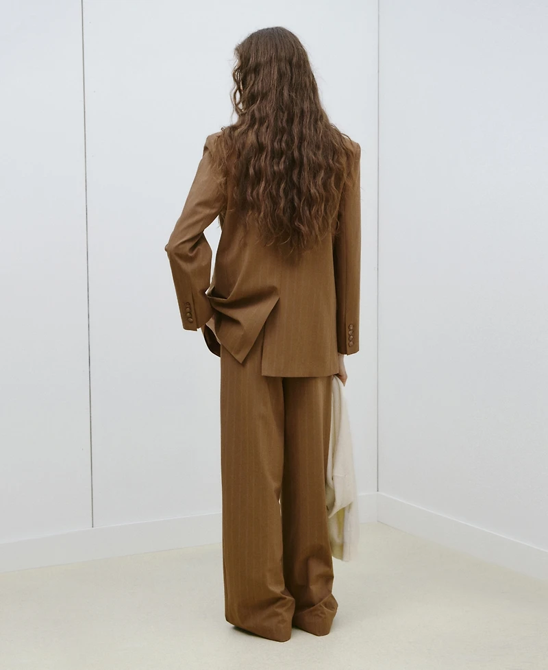 Mango Women's Pinstripe Suit Blazer