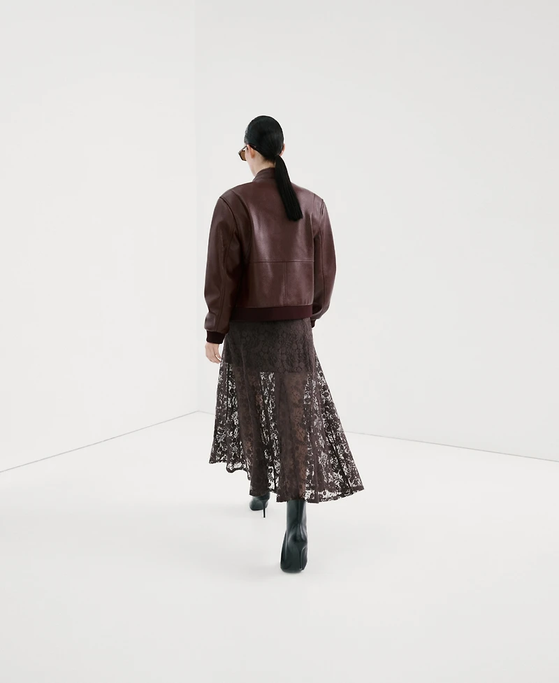 Mango Women's Pockets Collarless Jacket