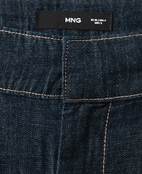 Mango Women's Wide Leg Denim Pants