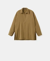 Mango Women's Collared Oversized Shirt