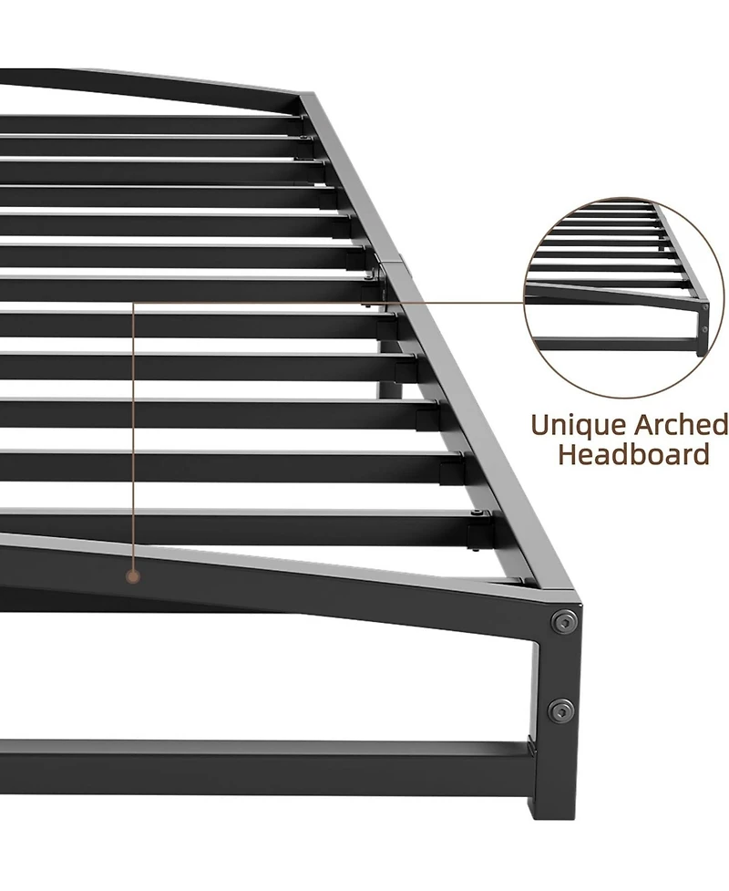 gaomon Twin 6 Inch Metal Platform Bed - Arch Design Heavy Duty