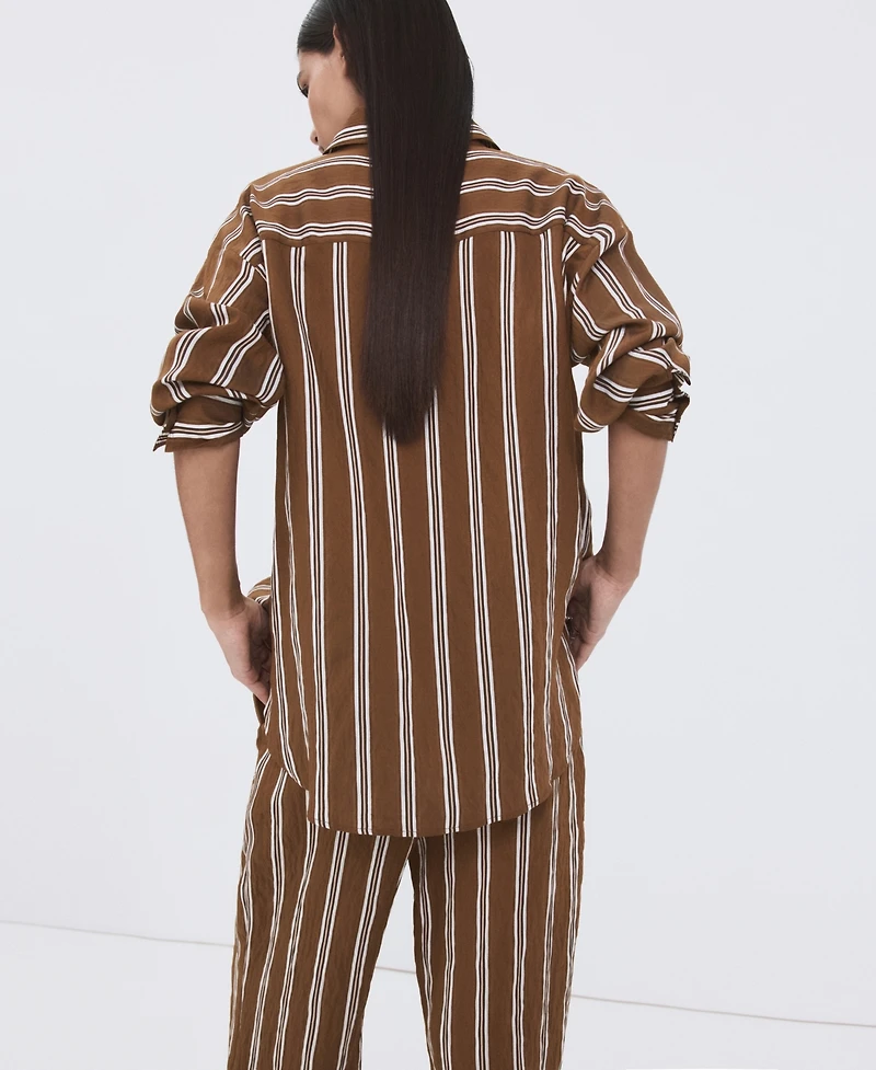 Mango Women's Striped Straight Shirt