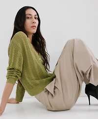 Mango Women's Knitted Braided Cardigan