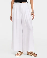 On 34th Women's Pintucked Gauze Wide-Leg Pants, Regular & Short, Macy's Exclusive