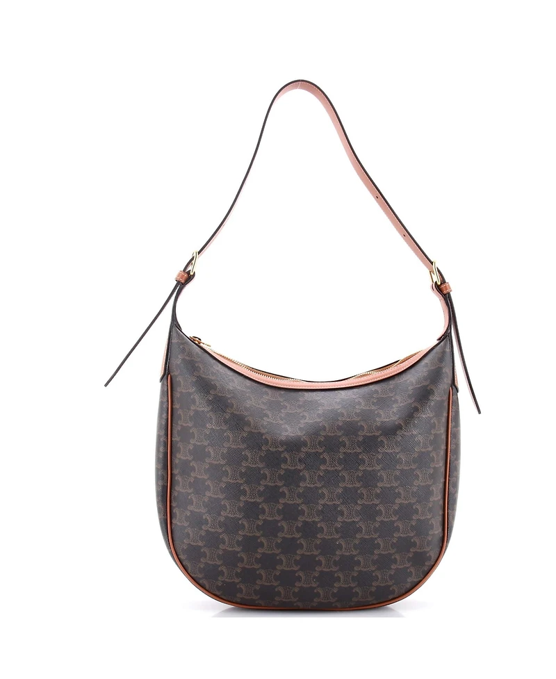 Pre-Owned Celine Medium Heloise Bag Triomphe Coated Canvas