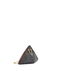 Pre-Owned Celine Pyramid Chain Shoulder Bag Triomphe Coated Canvas