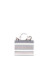 Pre-Owned Celine Small Cabas Thais Tote Triomphe Striped Canvas