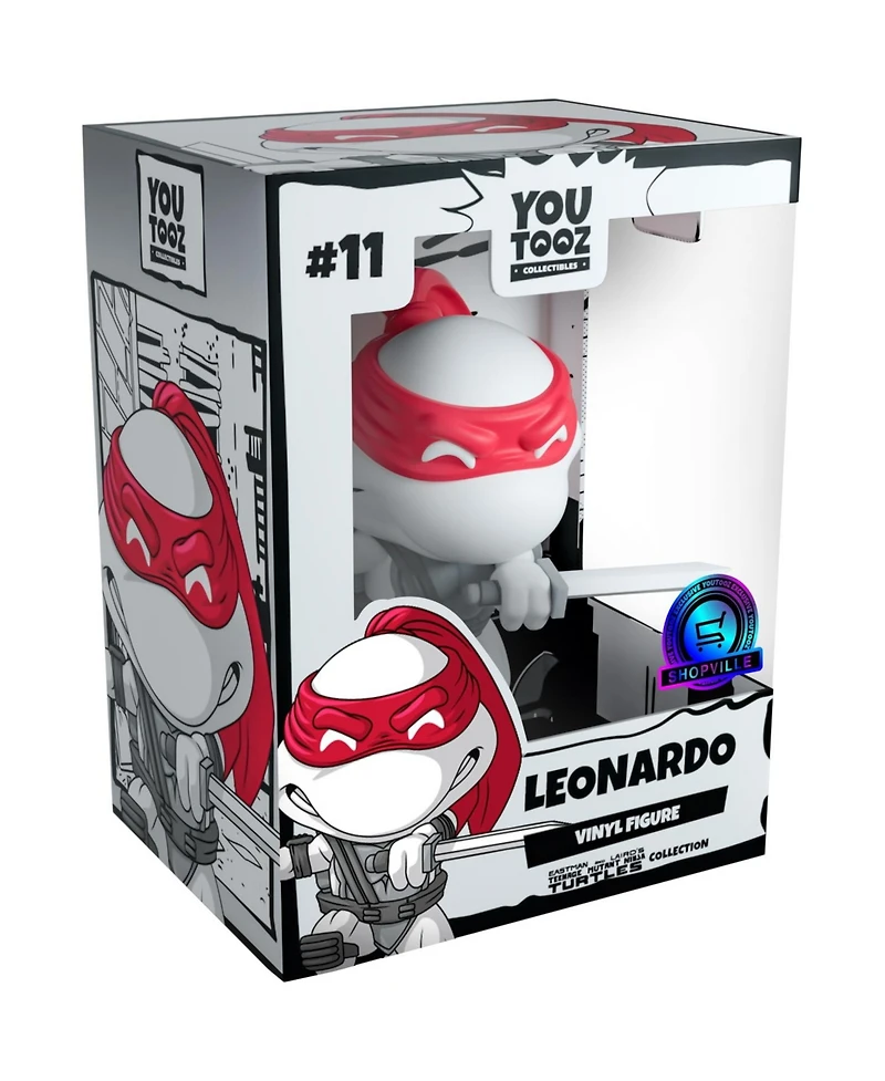 Youtooz x Shopville: Teenage Mutant Ninja Turtles Collection [Leonardo Black & White Vinyl Figure] Limited Edition