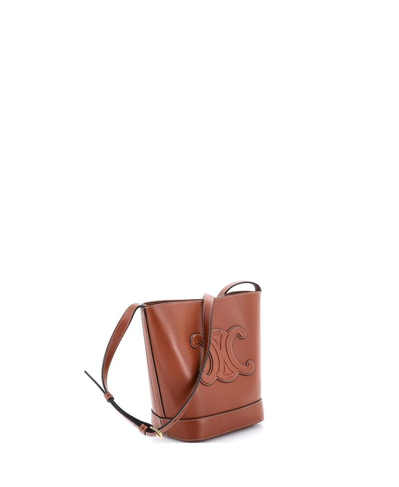 Pre-Owned Celine Small Cuir Triomphe Bucket Bag Leather