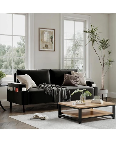 gaomon 80.7" Loveseat Sofa, Fabric Modern Sleeper Sofa Couch for Living Room, Cama, Solid Wood Frame, Easy to Install