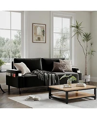 gaomon 80.7" Loveseat Sofa, Fabric Modern Sleeper Sofa Couch for Living Room, Cama, Solid Wood Frame, Easy to Install