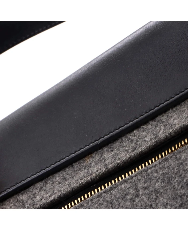 Pre-Owned Celine Mini Belt Bag Felt and Leather