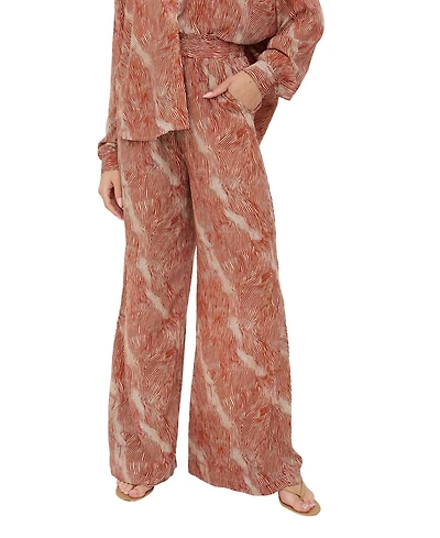 Raffya Women's Ginger High Waist Tiger Print Trouser