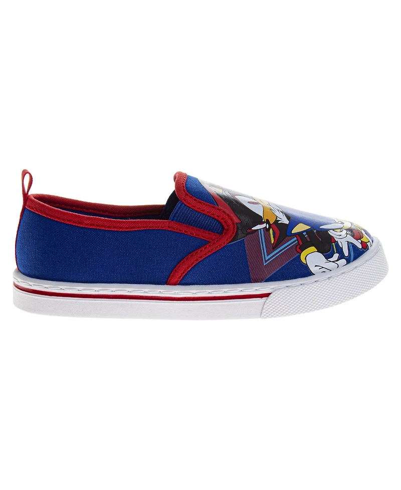 Sonic The Hedgehog Boys Ultimate Team Slip-On Canvas Shoes (Little 12/ 13-4)