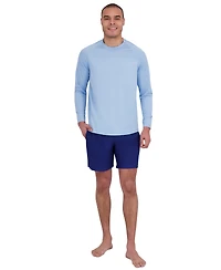 Spyder Men's Textured Panel Long -Sleeve Upf 50+ Rashguard