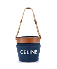Pre-Owned Celine Small Rope Bucket Bag Denim