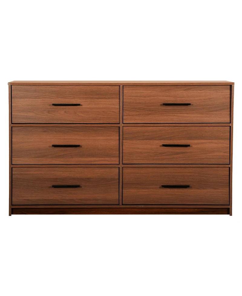 flynama 5 Drawer Mid Century Modern Dresser Sturdy Cabinet for Living Room Home Furniture with Spacious Drawers Easy Assem