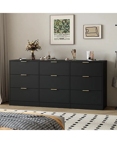 flynama Slim 5 Drawer Dresser Wood for Bedroom Living Room Small Space Storage