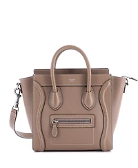 Pre-Owned Celine Nano Luggage Bag Grainy Leather