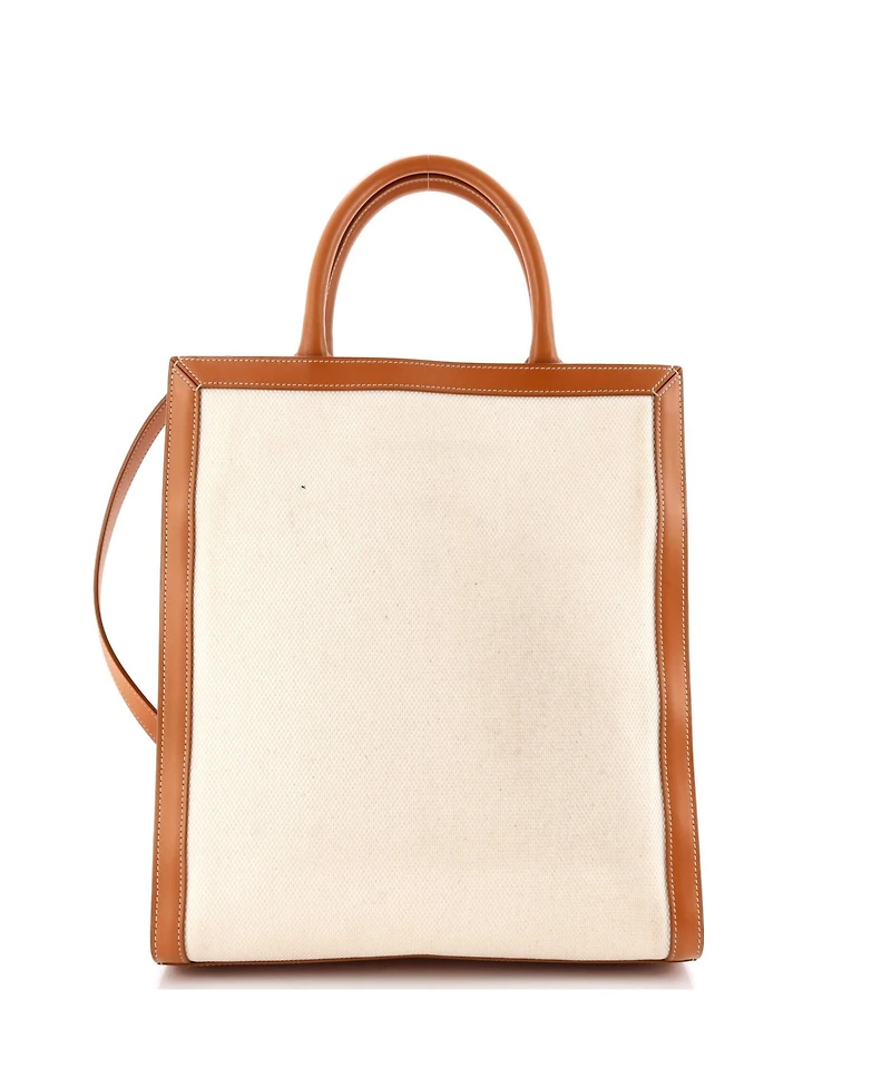 Pre-Owned Celine Small Vertical Cabas Tote Canvas with Leather
