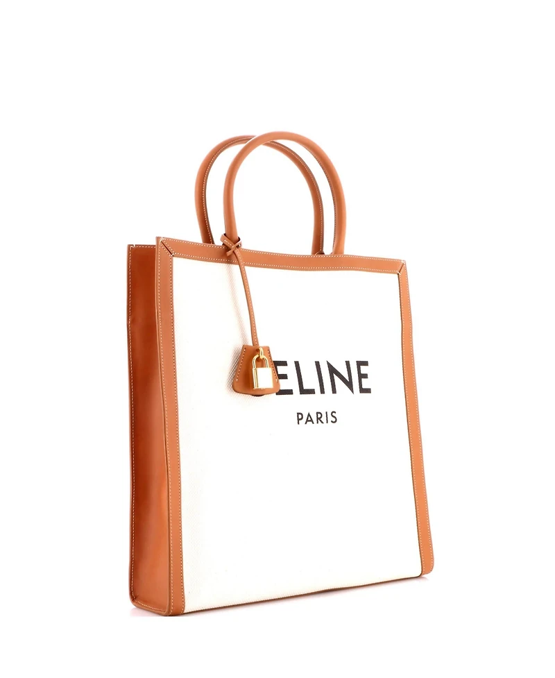 Pre-Owned Celine Large Vertical Cabas Tote Canvas with Leather