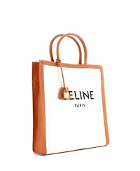 Pre-Owned Celine Large Vertical Cabas Tote Canvas with Leather