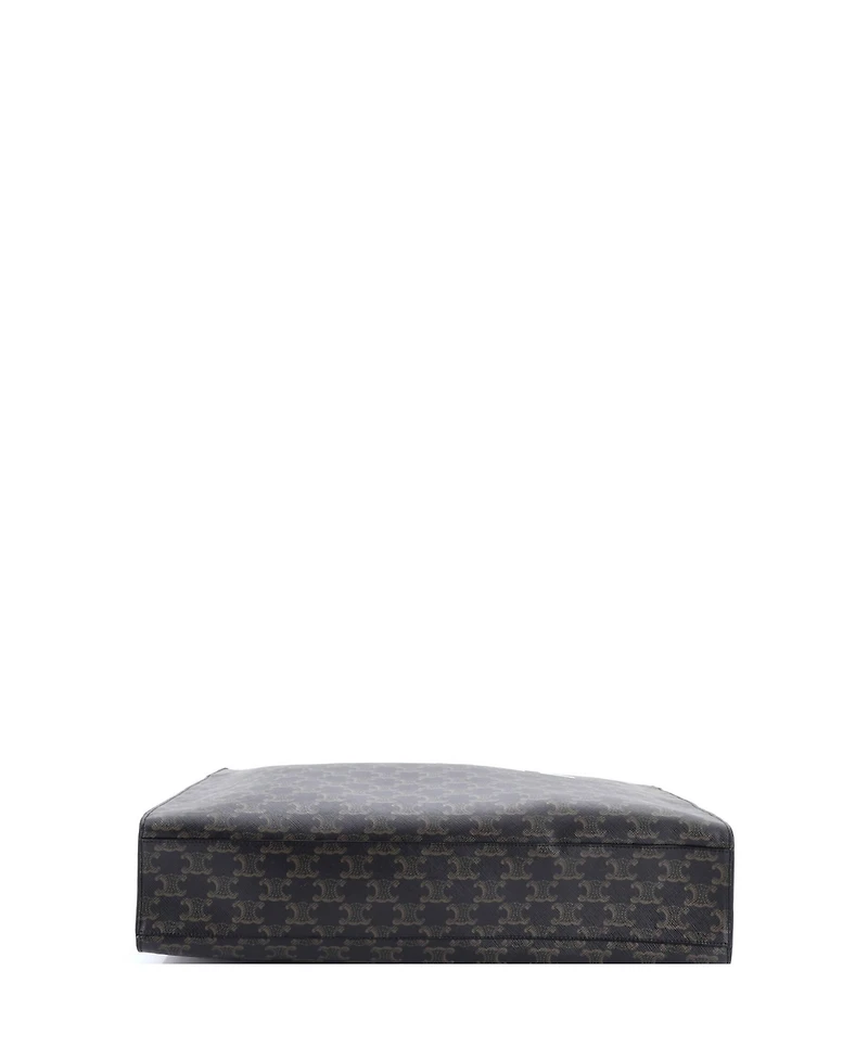 Pre-Owned Celine Horizontal Logo Cabas Tote Triomphe Coated Canvas