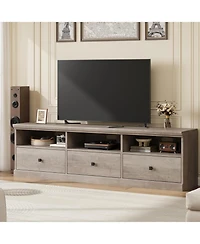 gaomon Tv Stand for Tv, Entertainment Center with Storage Drawer, Mid-Century Modern Console Open Shelves