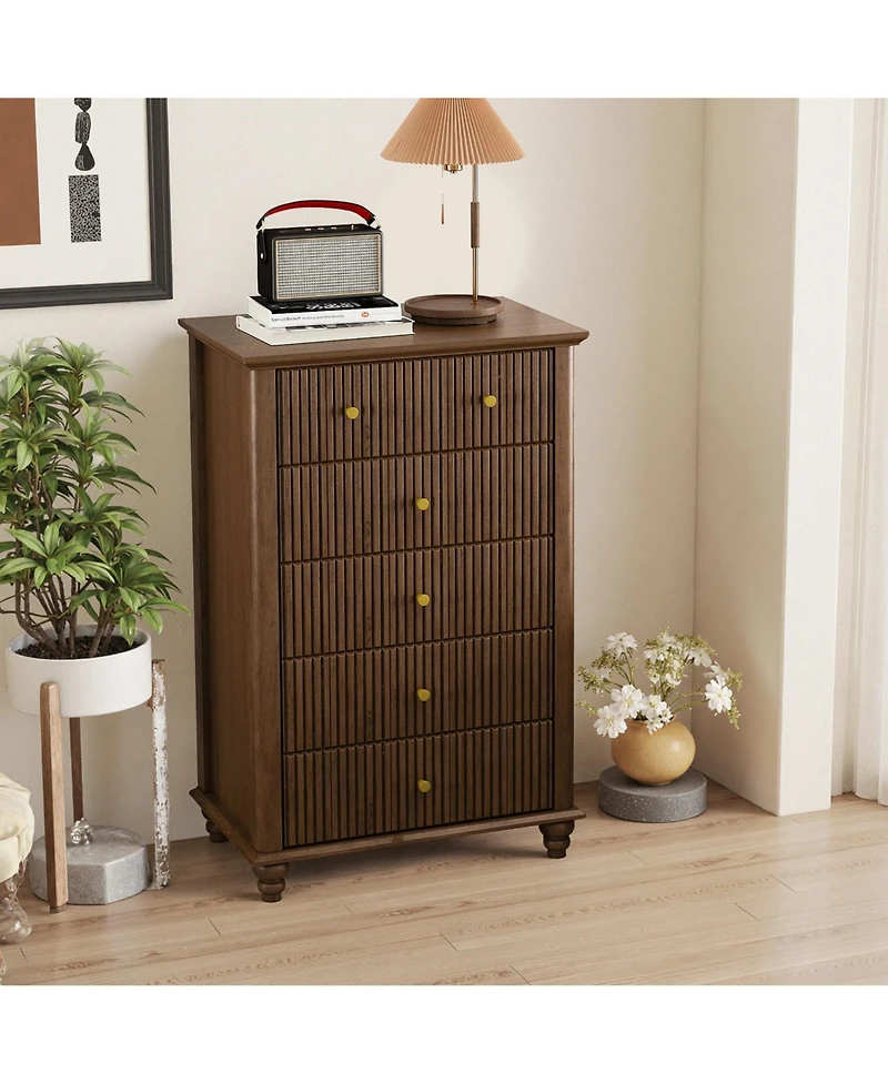 flynama Modern 3 Drawer Dresser Finish Sturdy Construction for Bedroom Living Room Storage