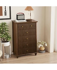 flynama Modern 3 Drawer Dresser Finish Sturdy Construction for Bedroom Living Room Storage