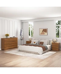 flynama 6 Drawer Dresser with Soft Close Drawers Wood for Bedroom Living Room