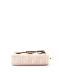 Pre-Owned Fendi Medium Baguette Nm Bag Zucca Embroidered Canvas