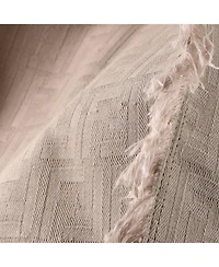 Pre-Owned Fendi Large Logo Shopper Tote Fringe Canvas