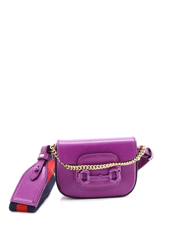 Pre-Owned Gucci Super Mini Horsebit 1955 Shoulder Bag Leather