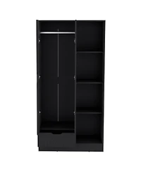 flynama Armoire 71 Inch High with 1 Drawer 4 Tier Open Shelves and 2 Doors