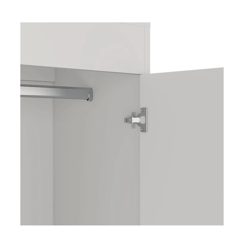 flynama Taranto Armoire Finish with Double Door Cabinet Two Drawers and Hanging Rod