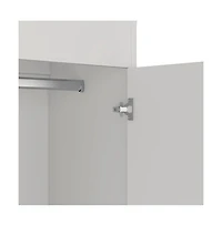 flynama Taranto Armoire Finish with Double Door Cabinet Two Drawers and Hanging Rod