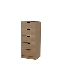 flynama Modern 4 Drawer Dresser Rustic Particleboard Cabinet Waterproof for Bedroom Entryway Bathroom