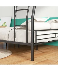 flynama Metal Bunk Bed Adults Noise Free Storage No Box Spring