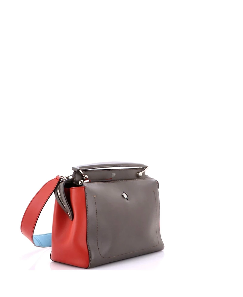 Pre-Owned Fendi Medium DotCom Convertible Satchel Leather