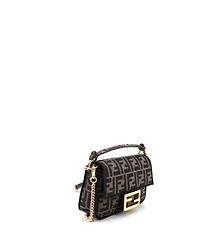 Pre-Owned Fendi Mini Baguette Nm Bag Zucca Canvas
