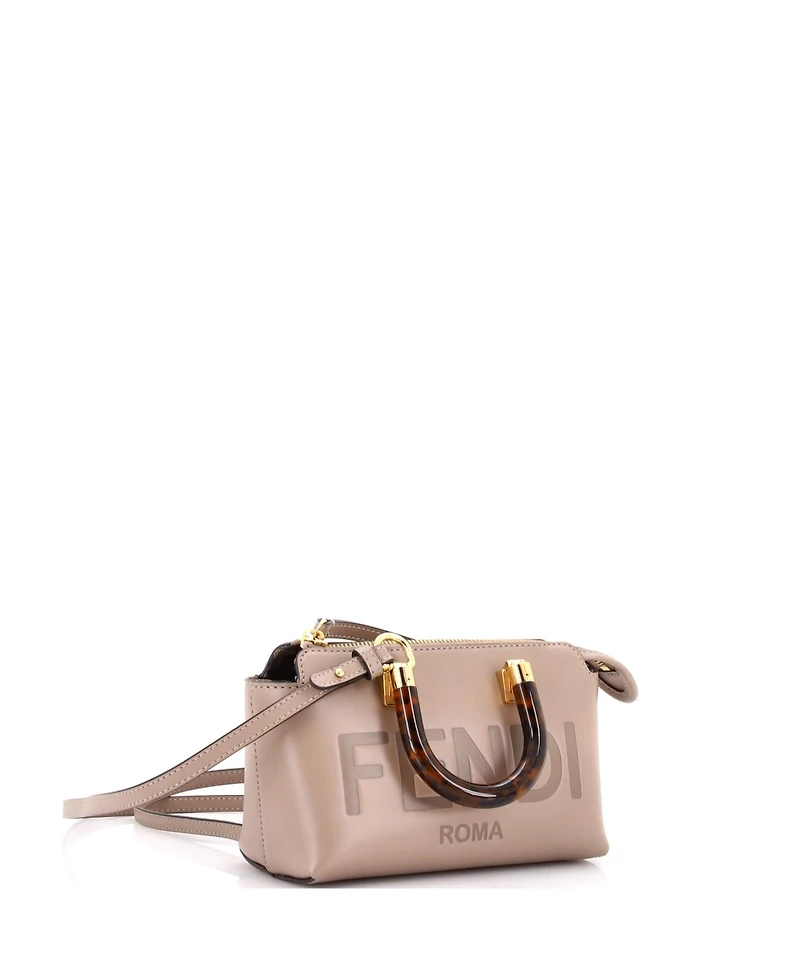 Pre-Owned Fendi Mini Logo By The Way Top Handle Bag Embossed Leather