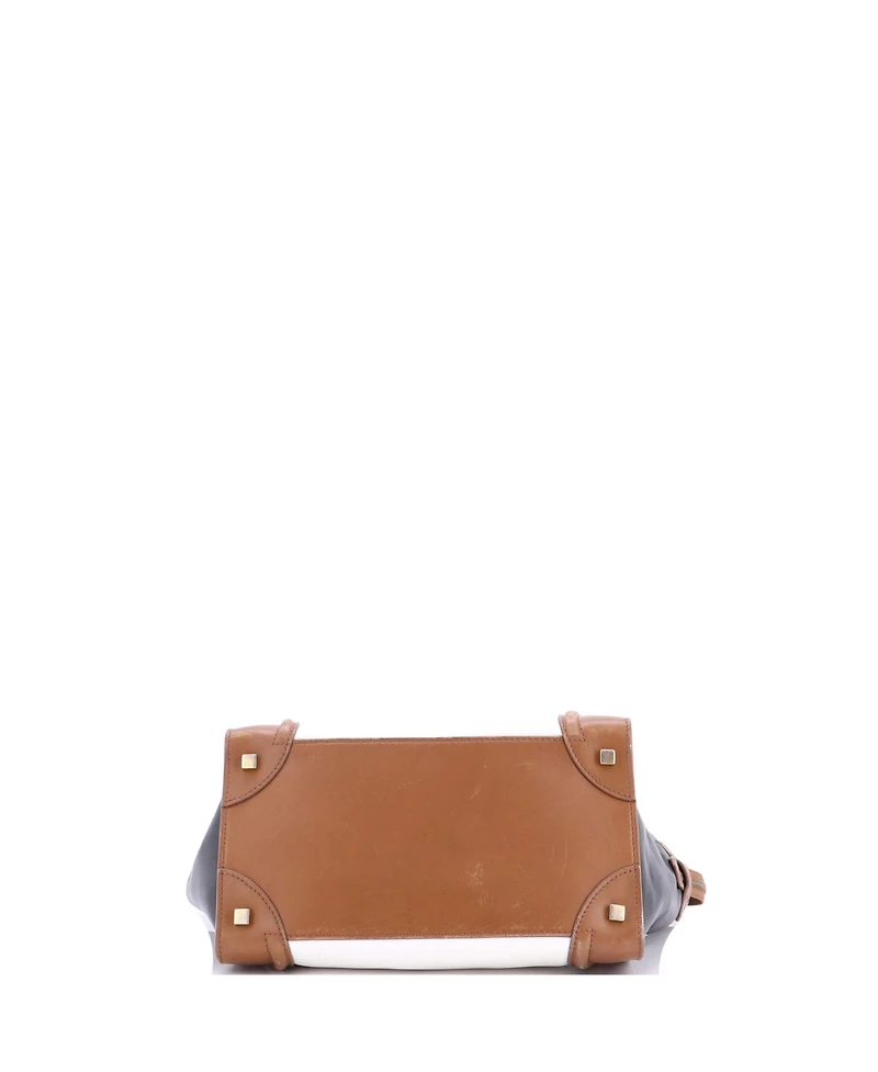 Pre-Owned Celine Mini Tricolor Luggage Bag Leather